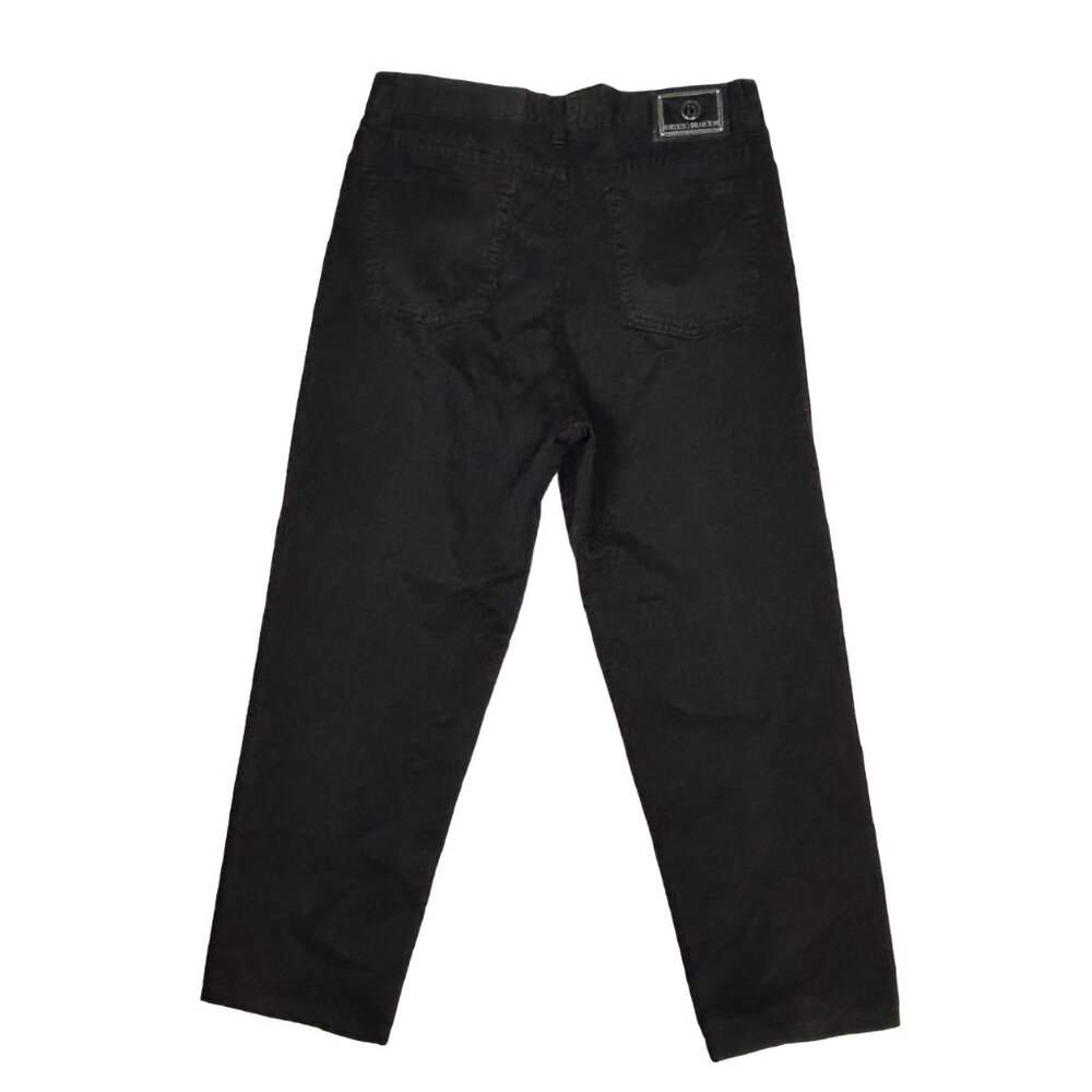 Umberto Bilancioni Jeans Mens EU 50 US 32x26.5 Italy Black Baggy Taper High Rise - Picture 2 of 15